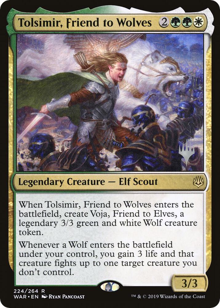 Tolsimir, Friend to Wolves [Promo Pack: Throne of Eldraine] 224