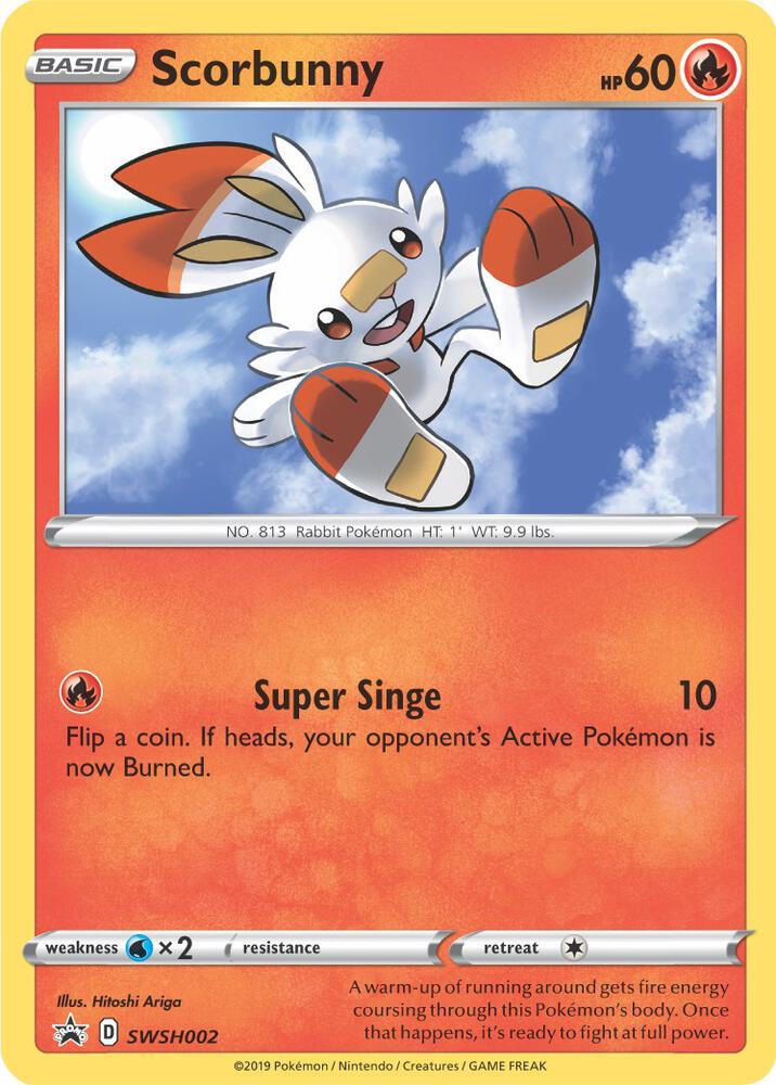 Scorbunny - SWSH002 [SWSH: Sword & Shield Promo Cards] SWSH002