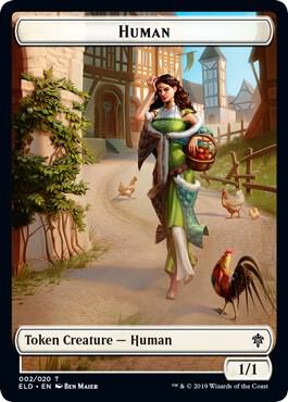 Human // Food (015) Double-Sided Token [Throne of Eldraine] 2 // 15