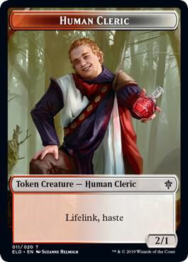 Human Cleric // Food (016) Double-Sided Token [Throne of Eldraine] 11 // 16