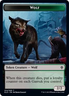 Wolf // Food (015) Double-Sided Token [Throne of Eldraine] 14 // 15