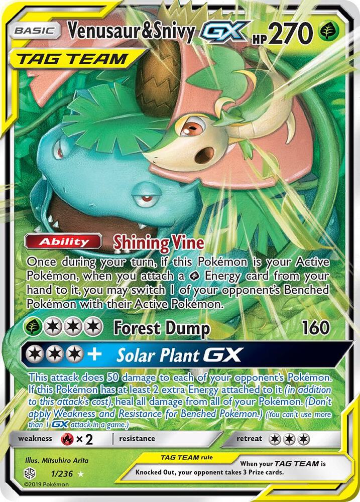 Venusaur & Snivy GX [SM - Cosmic Eclipse] 1/236