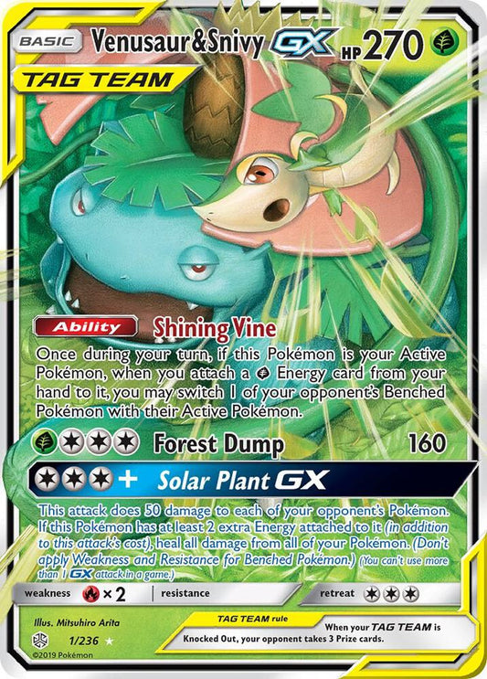 Venusaur & Snivy GX [SM - Cosmic Eclipse] 1/236