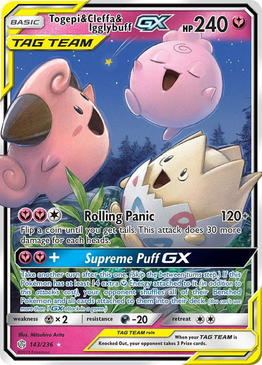 Togepi & Cleffa & Igglybuff GX [SM - Cosmic Eclipse] 143/236