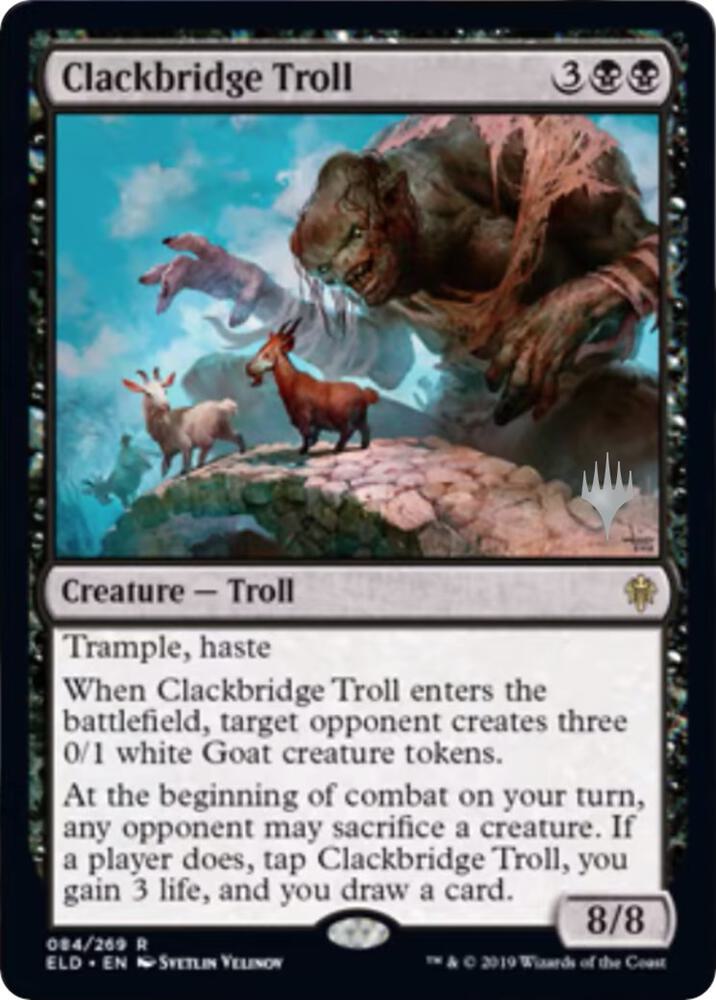 Clackbridge Troll [Promo Pack: Throne of Eldraine] 84