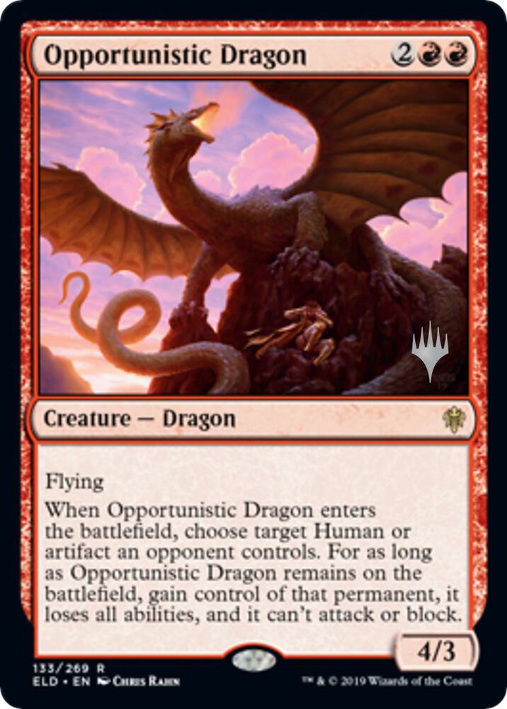 Opportunistic Dragon [Promo Pack: Throne of Eldraine] 133