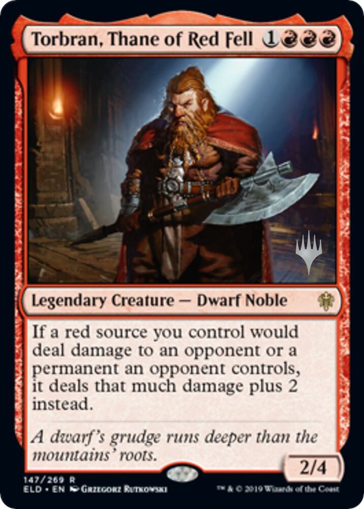 Torbran, Thane of Red Fell [Promo Pack: Throne of Eldraine] 147