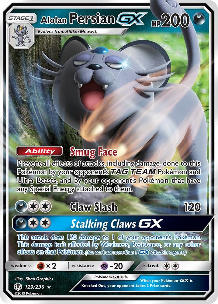 Alolan Persian GX [SM - Cosmic Eclipse] 129/236