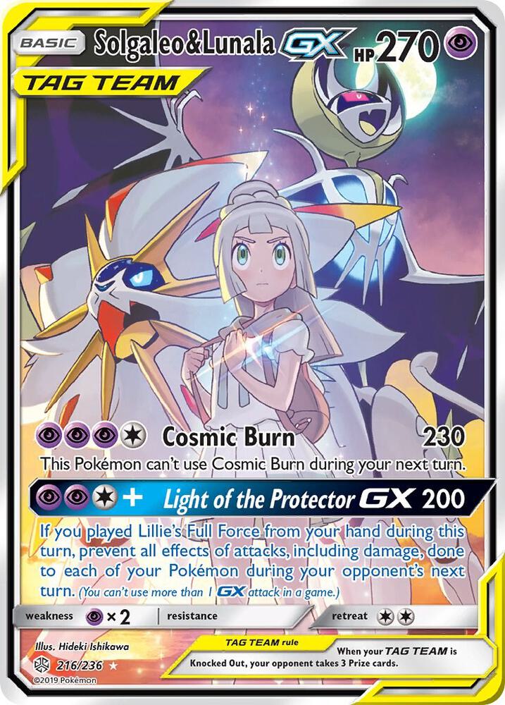 Solgaleo & Lunala GX (Full Art) [SM - Cosmic Eclipse] 216/236