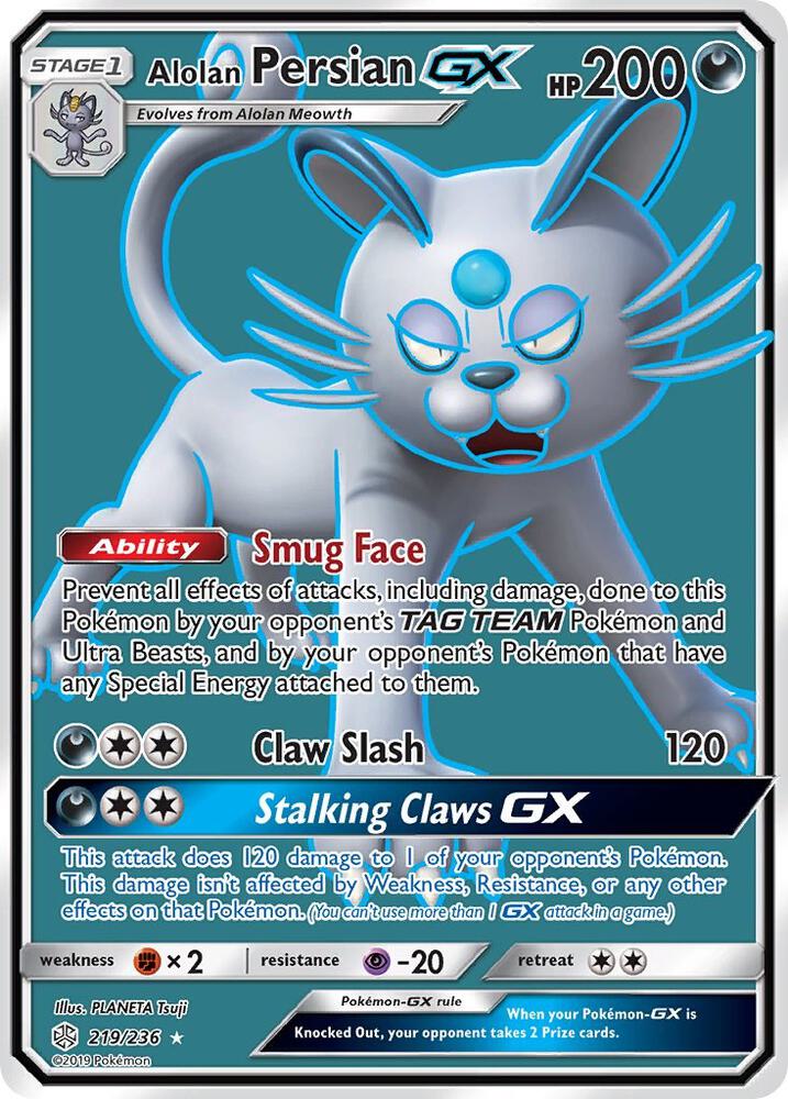 Alolan Persian GX (Full Art) [SM - Cosmic Eclipse] 219/236
