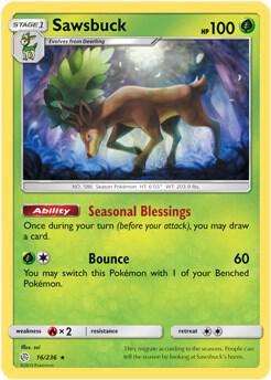 Sawsbuck - 16/236 (Prerelease Kit Exclusive) [Deck Exclusives] 016/236