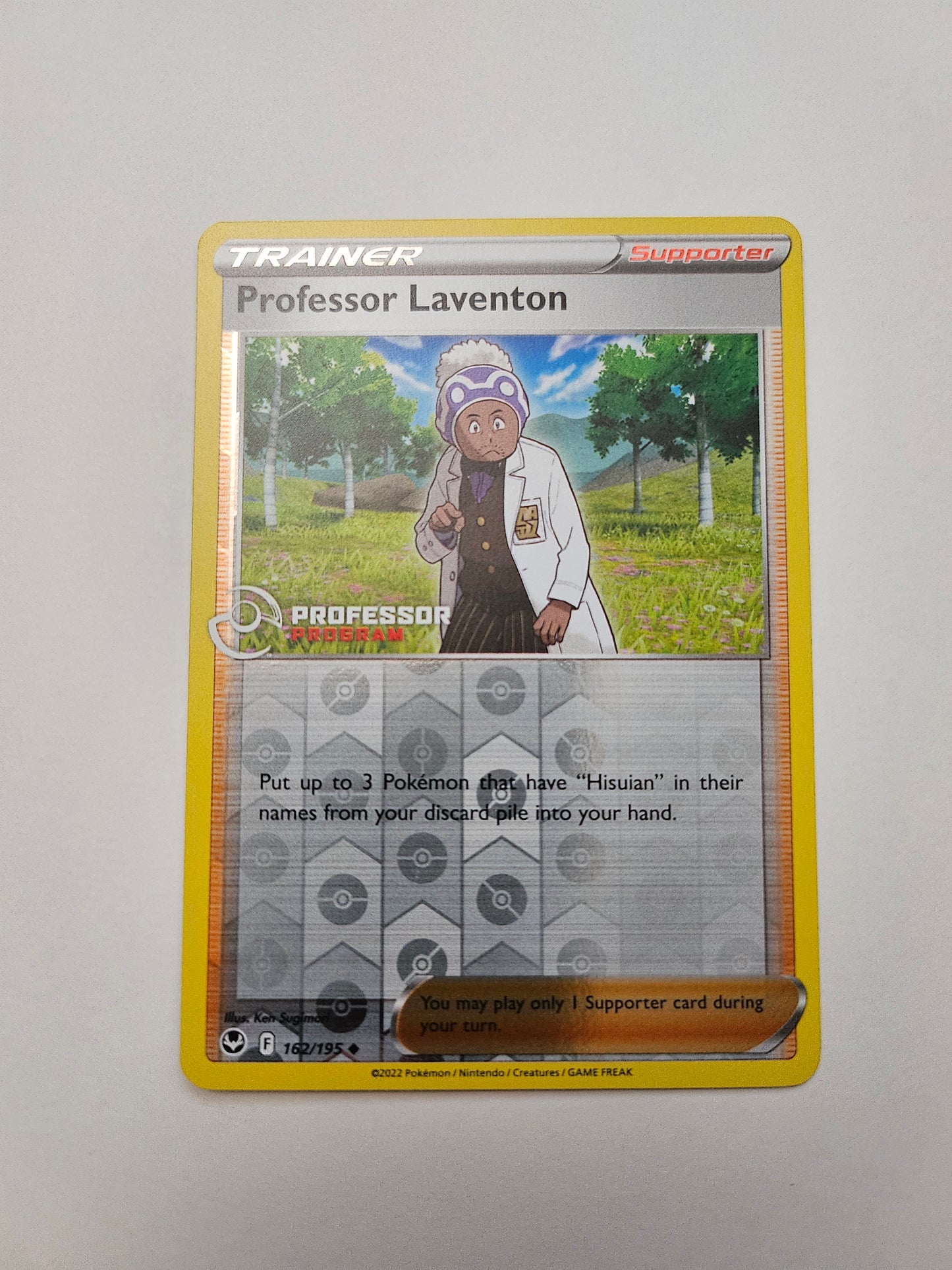 Professor Laventon Professor Program Stamp - Reverse Holo- 162/195 Silver Tempest