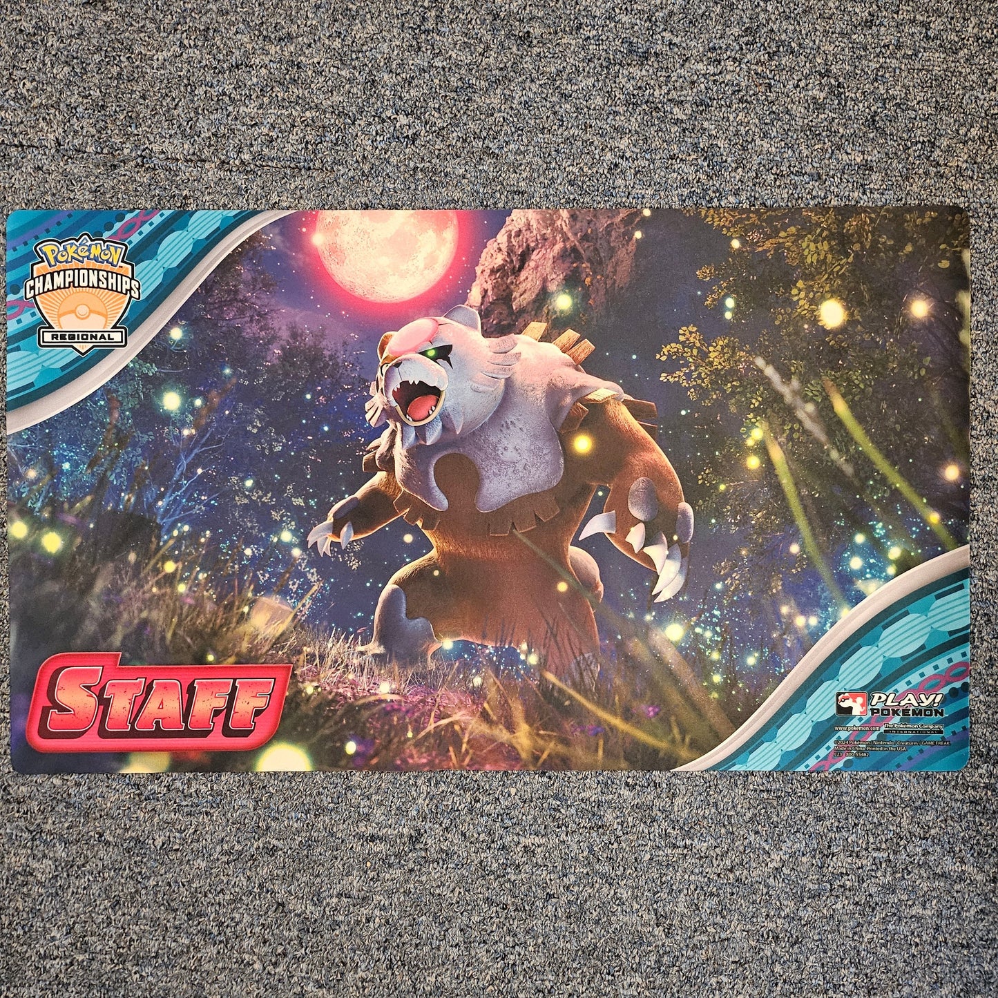 Bloodmoon Ursaluna STAFF Pokemon Regional Playmat