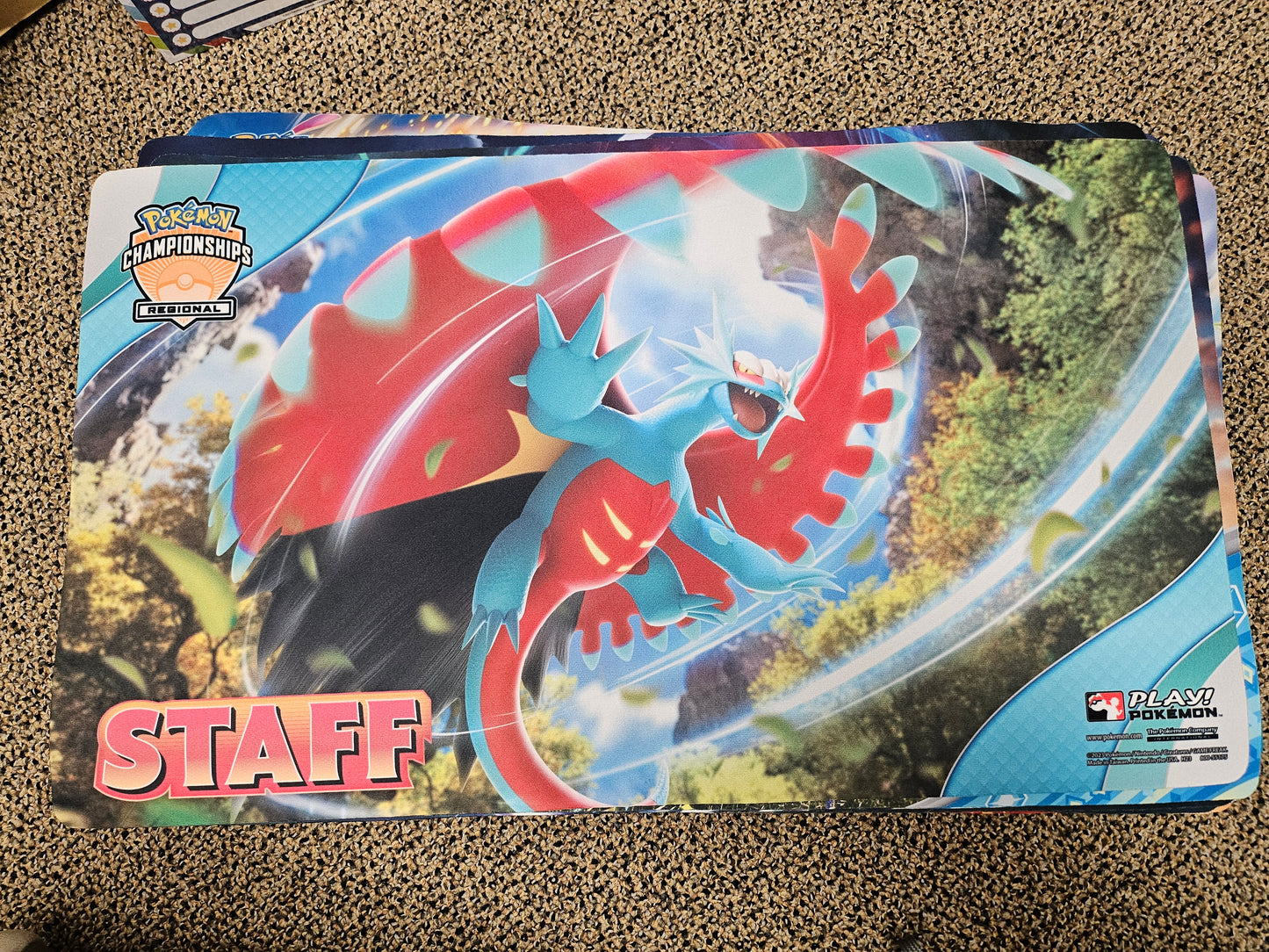 STAFF Roaring Moon Pokemon Regional Playmat