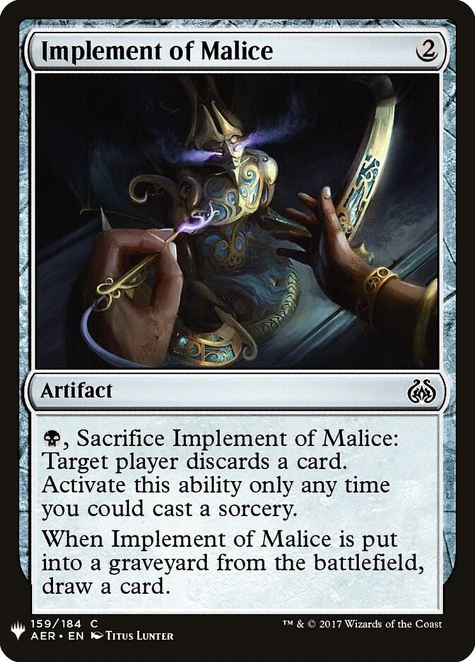 Implement of Malice [The List Reprints] 159
