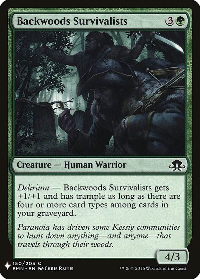 Backwoods Survivalists [The List Reprints] 150