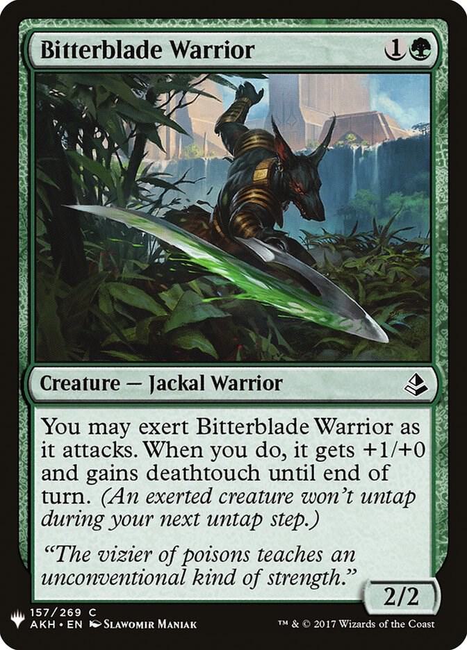 Bitterblade Warrior [The List Reprints] 157