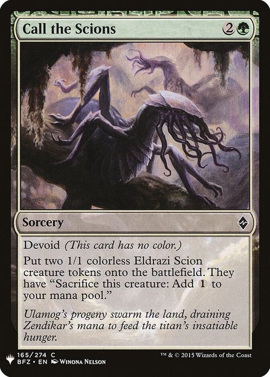 Call the Scions [The List Reprints] 165