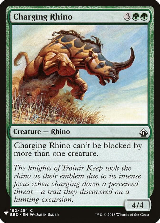 Charging Rhino [The List Reprints] 192