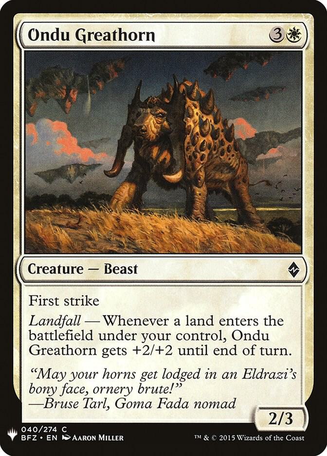 Ondu Greathorn [The List Reprints] 40