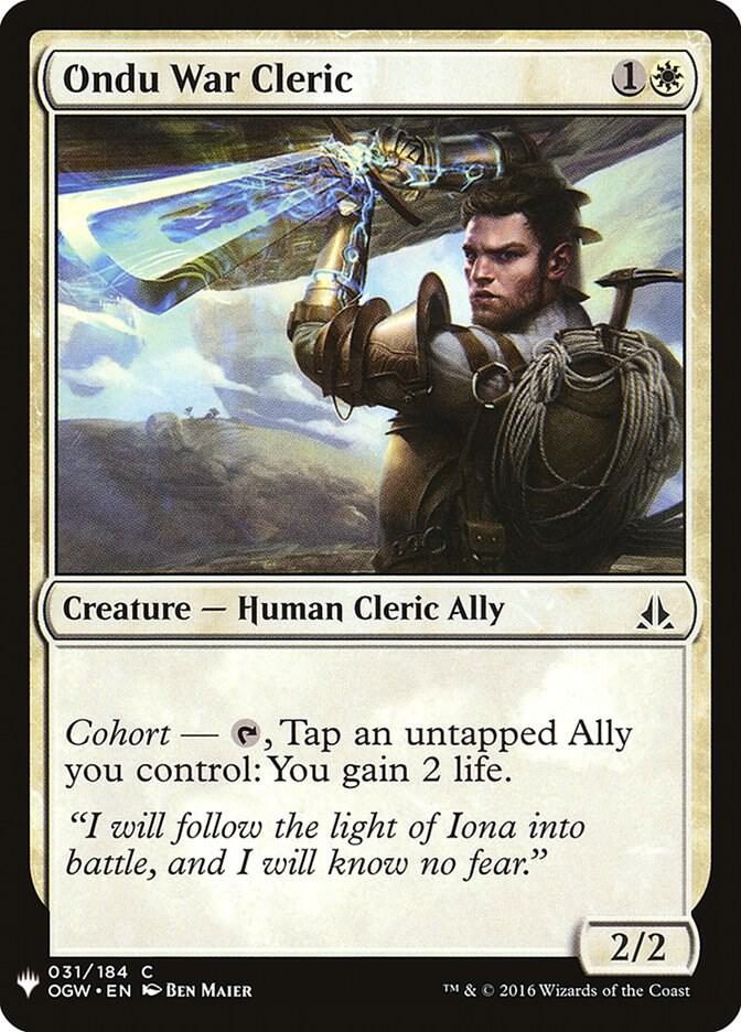 Ondu War Cleric [The List Reprints] 31
