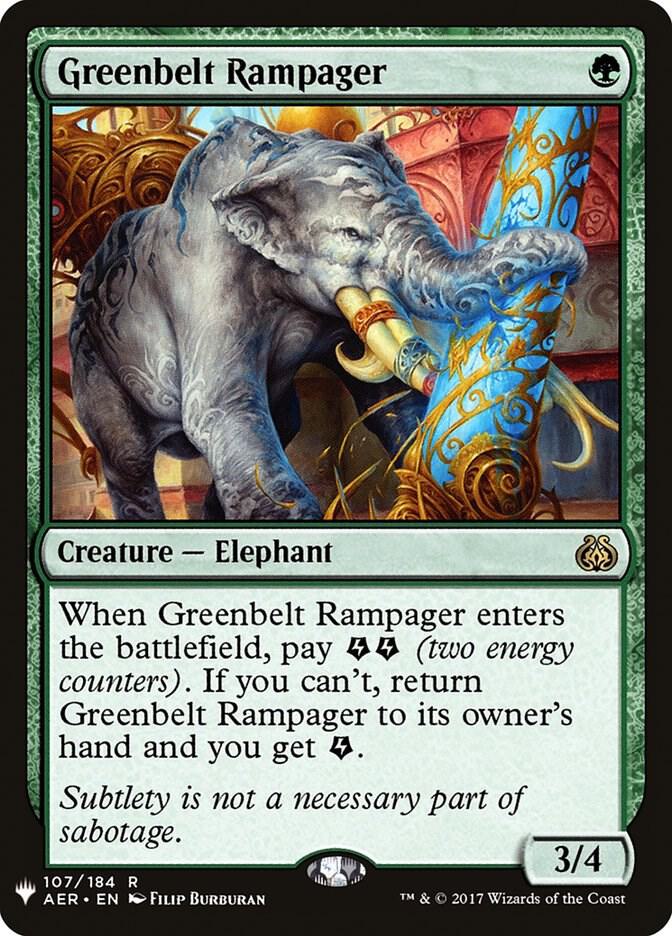 Greenbelt Rampager [The List Reprints] 107/184