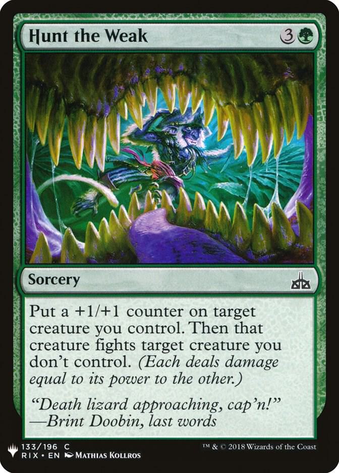 Hunt the Weak [The List Reprints] 133