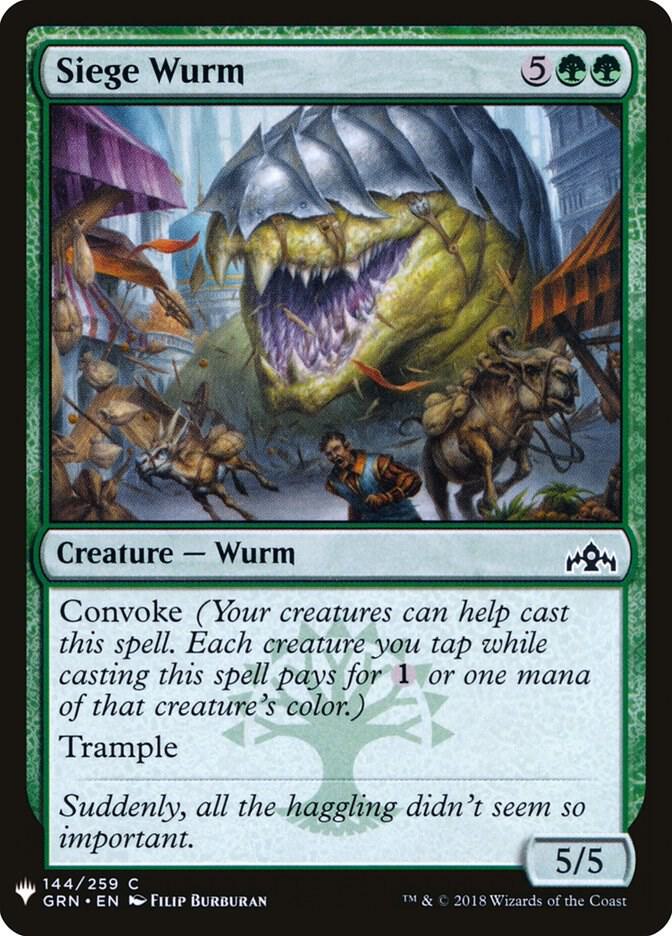 Siege Wurm [The List Reprints] 144