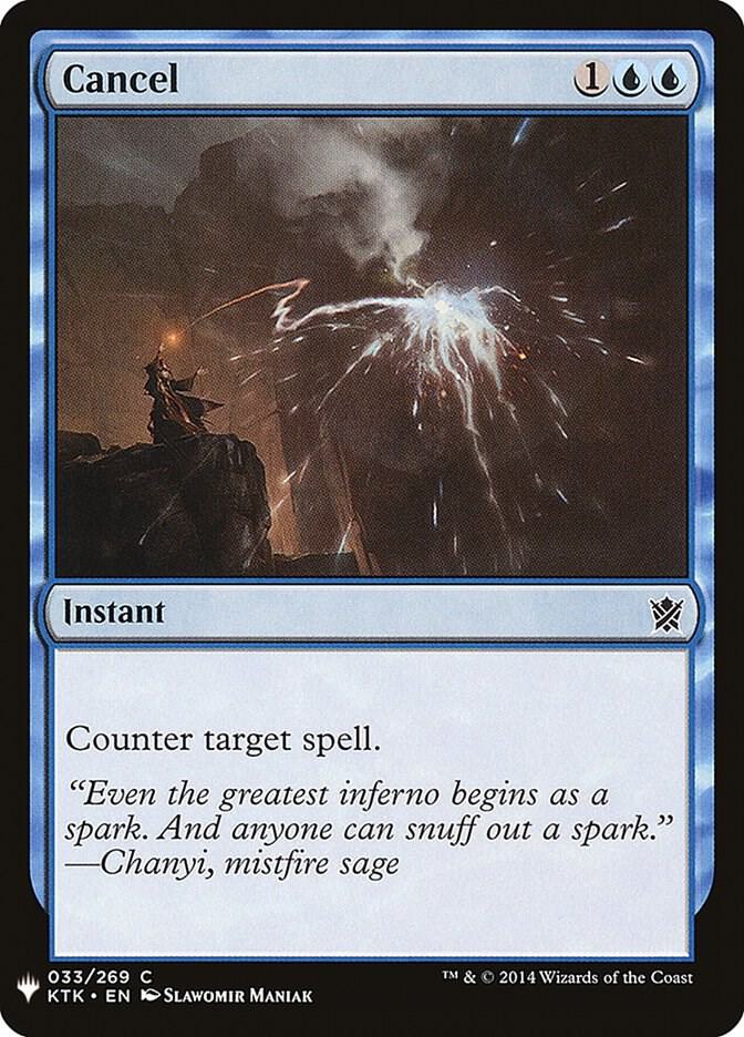 Cancel [The List Reprints] 33