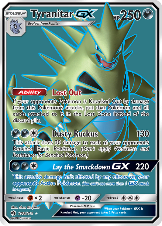 Tyranitar-GX - 203/214 Lost Thunder