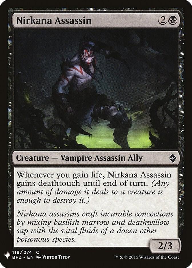 Nirkana Assassin [The List Reprints] 118