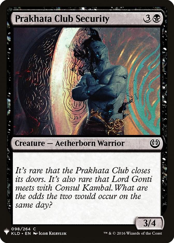 Prakhata Club Security [The List Reprints] 98