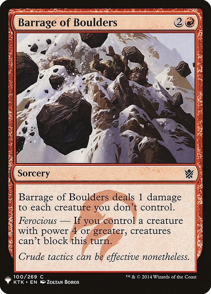 Barrage of Boulders [The List Reprints] 100