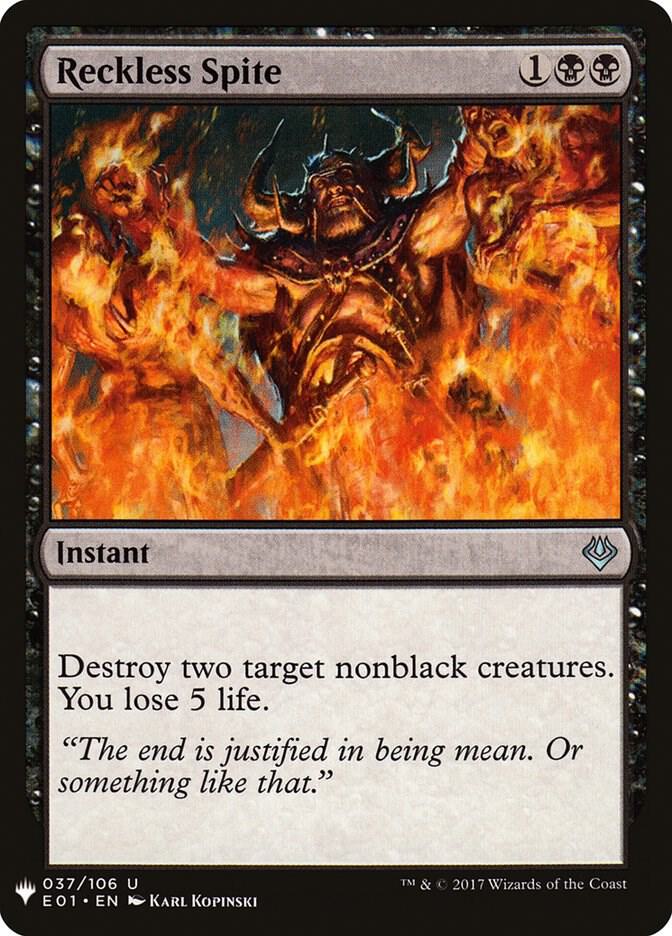 Reckless Spite [The List Reprints] 37