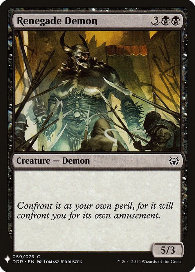 Renegade Demon [The List Reprints] 59