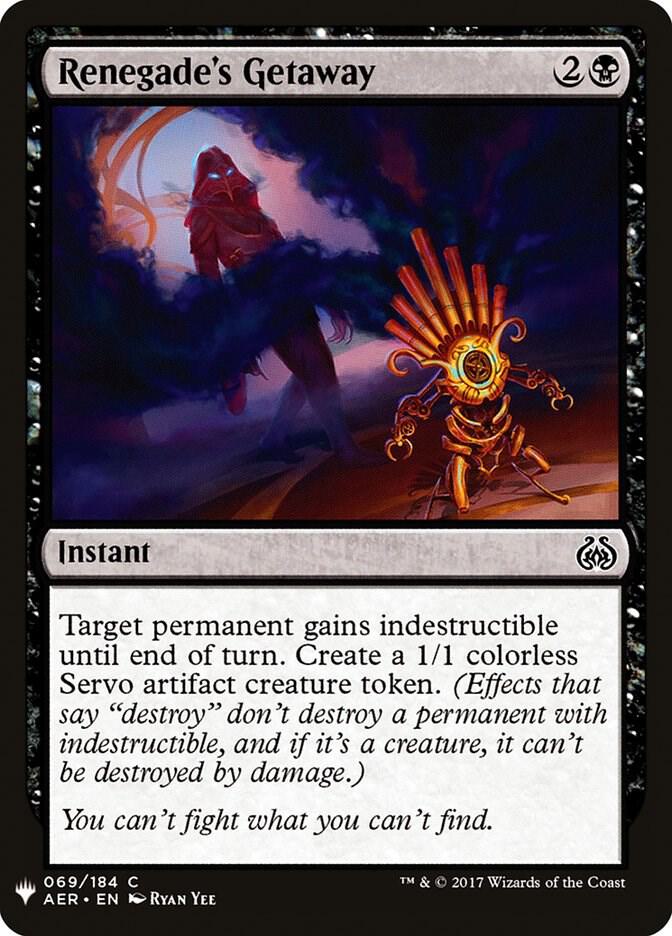 Renegade's Getaway [The List Reprints] 69