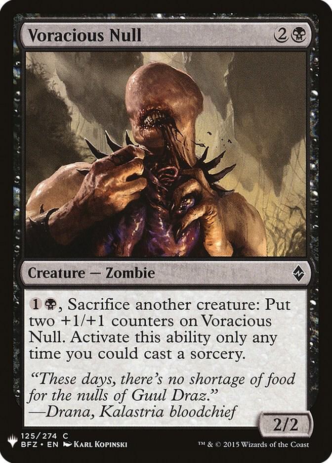 Voracious Null [The List Reprints] 125