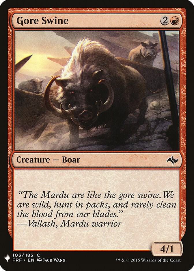 Gore Swine [The List Reprints] 103