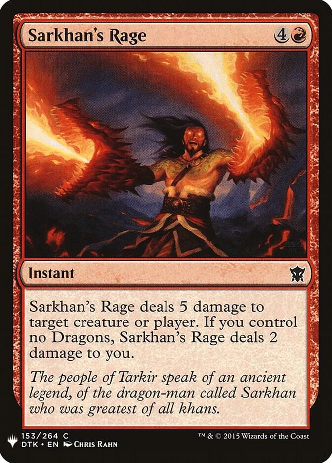 Sarkhan's Rage [The List Reprints] 153