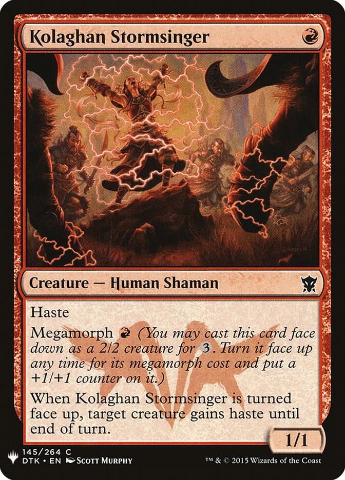 Kolaghan Stormsinger [The List Reprints] 145