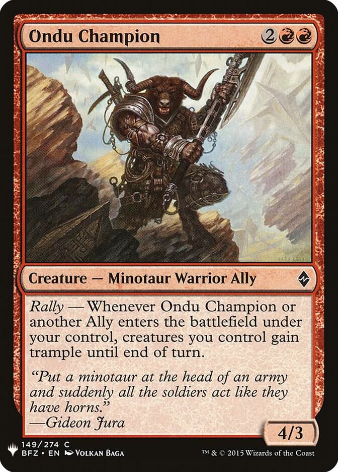 Ondu Champion [The List Reprints] 149