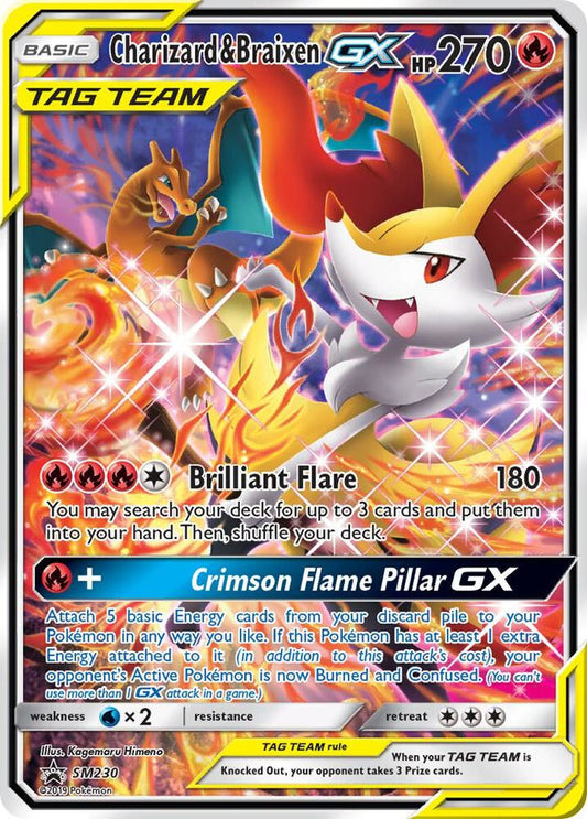 Charizard & Braixen GX - SM230 [SM Promos] SM230