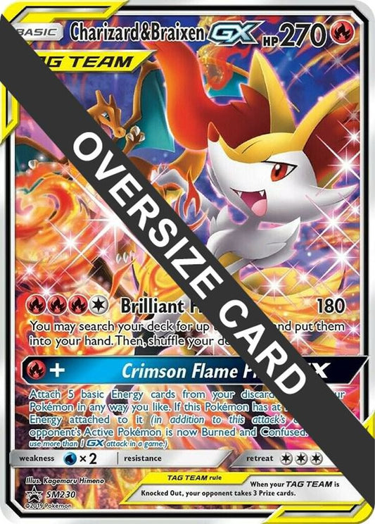 Charizard & Braixen GX - SM230 (SM Black Star Promo) [Jumbo Cards] SM230