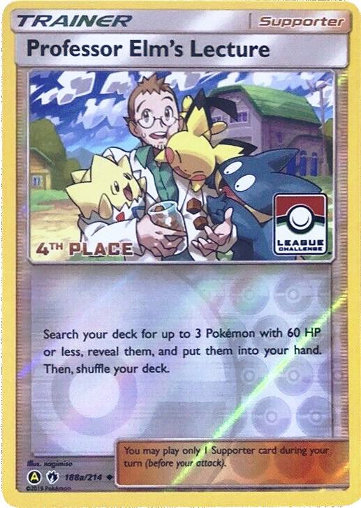 Professor Elm's Lecture - 188a/214 (League Challenge) [4th Place] [League & Championship Cards] 188a/214