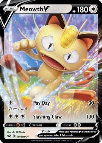Meowth V - SWSH004 [SWSH: Sword & Shield Promo Cards] SWSH004