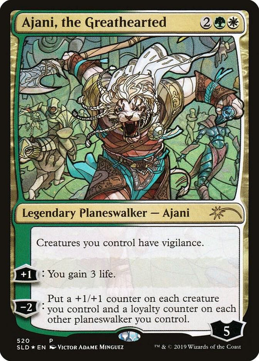 Ajani, the Greathearted (Stained Glass) [Secret Lair Drop Series] 520