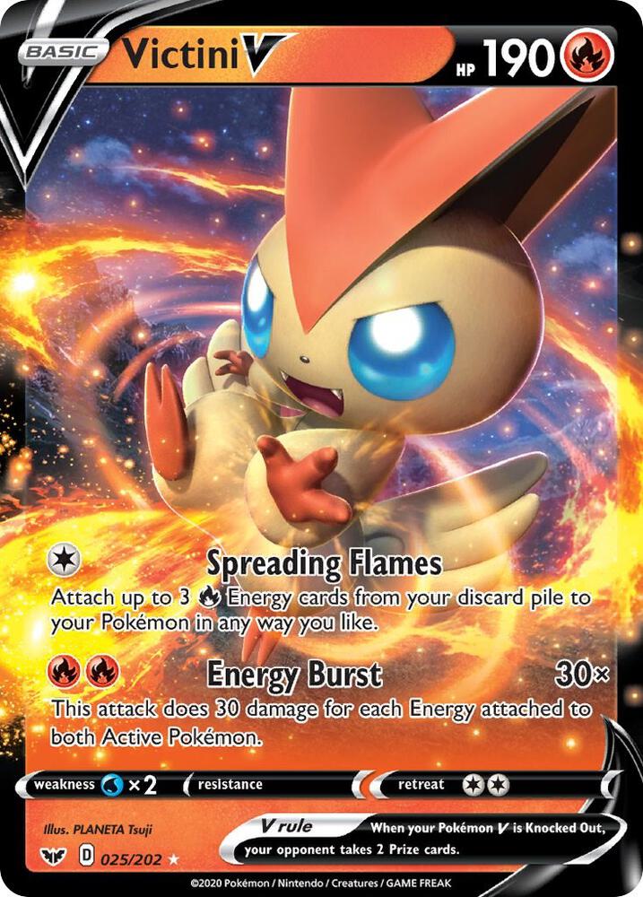Victini V [SWSH01: Sword & Shield Base Set] 025/202