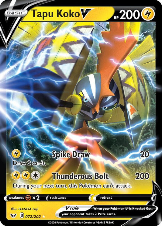 Tapu Koko V [SWSH01: Sword & Shield Base Set] 072/202