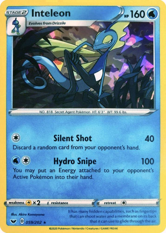 Inteleon - 059/202 (Cracked Ice Holo) [Deck Exclusives] 059/202