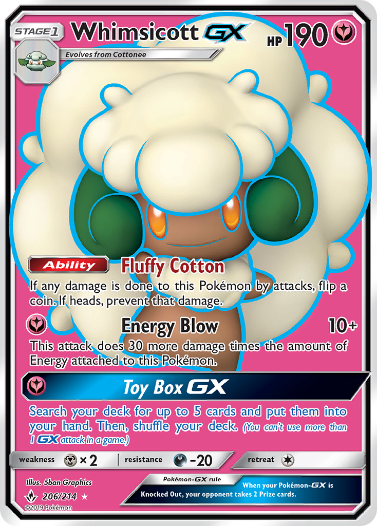 Whimsicott-GX - 206/214 Unbroken Bonds